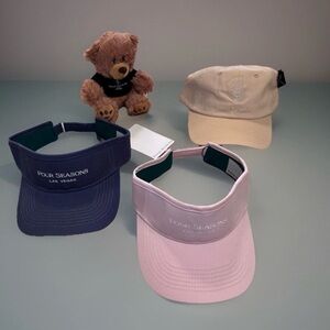 NWT Four Seasons Hotel Las Vegas Baseball Caps Visors Hats 4 Items Pink Blue
